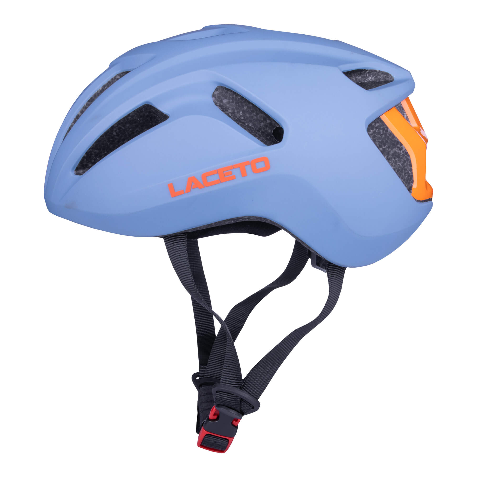 Road cycling helmet CAMINO LIGHT BLUE-ORANGE - Image 6