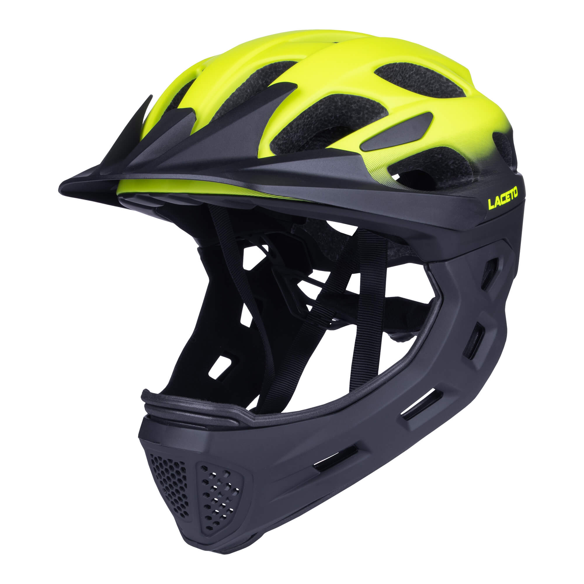 Kid's integral helmet APEX BLACK-YELLOW