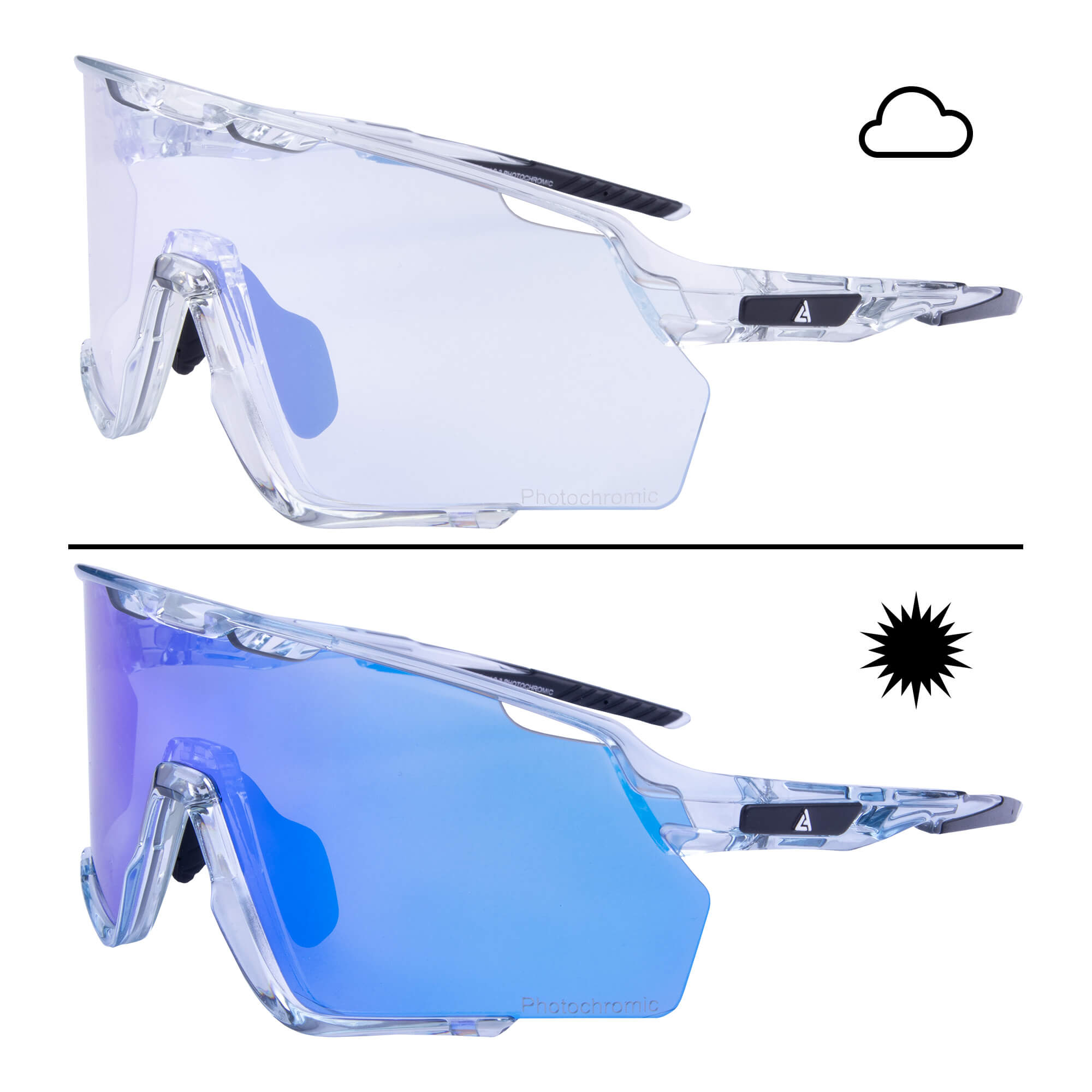 Sunglasses SPARK BLUE - Photochromic lens and frame - Image 3